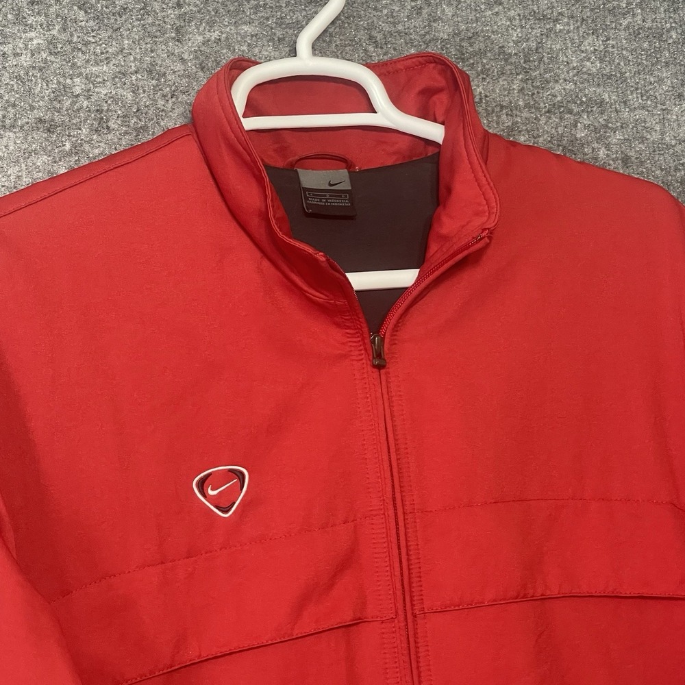 Y2K Nike Soccer Athletic Track Training Jacket Lined Full Zip Men's Size Large